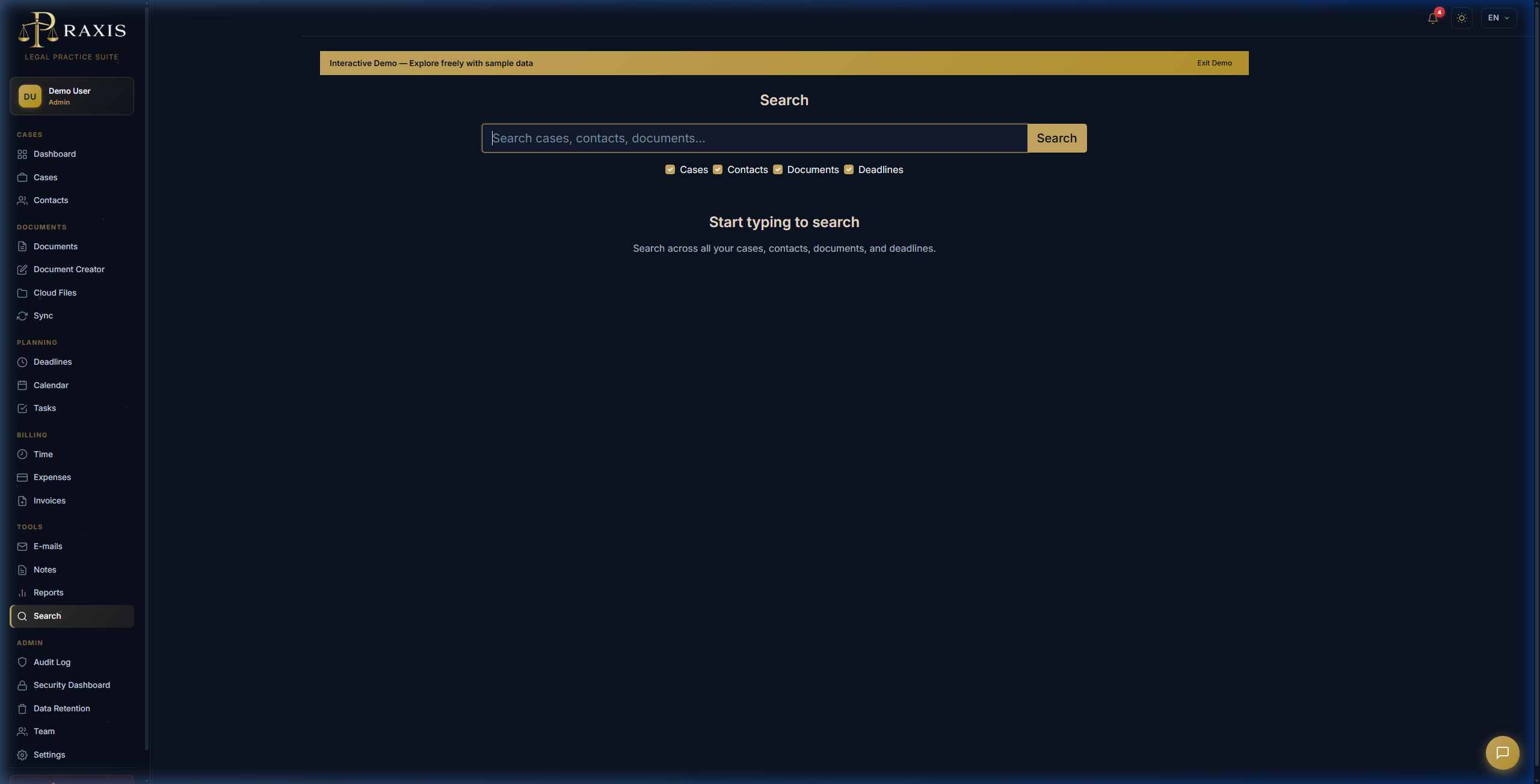 Search page